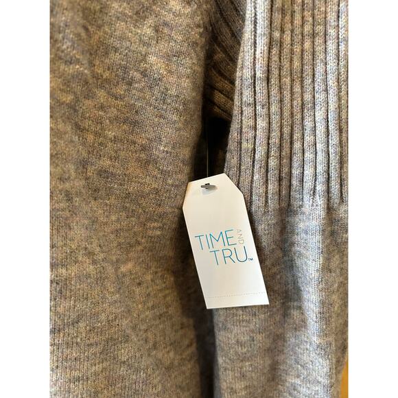 Time & Tru Gray Turtle Neck Knit Top - Women's Plus XL - Picture 4 of 7